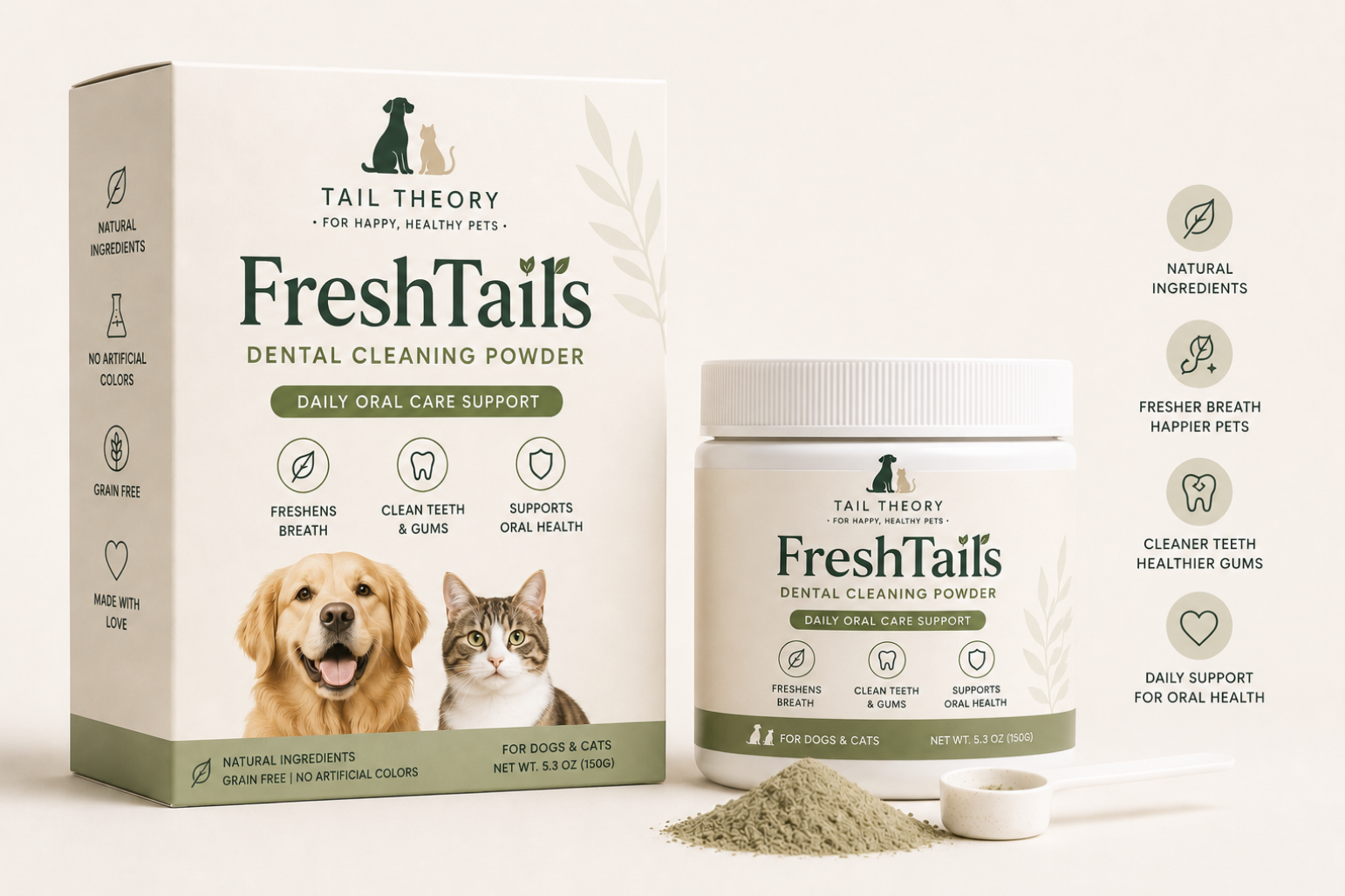 Fresh Tails Dental Powder
